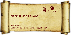 Misik Melinda névjegykártya