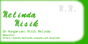 melinda misik business card